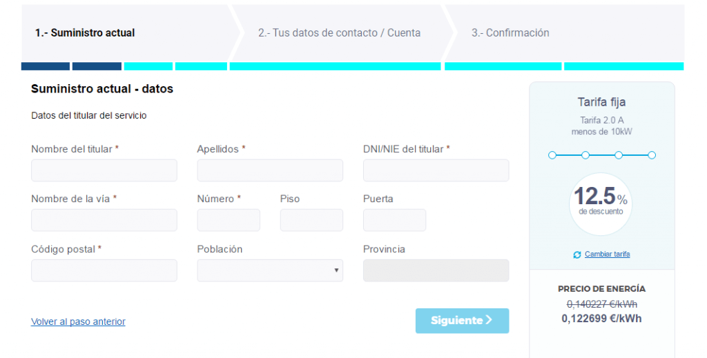 cambio de compañía eléctrica