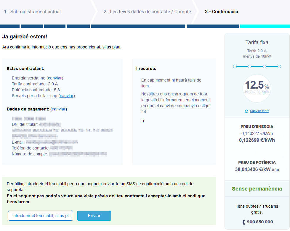 canviar de companyia elèctrica