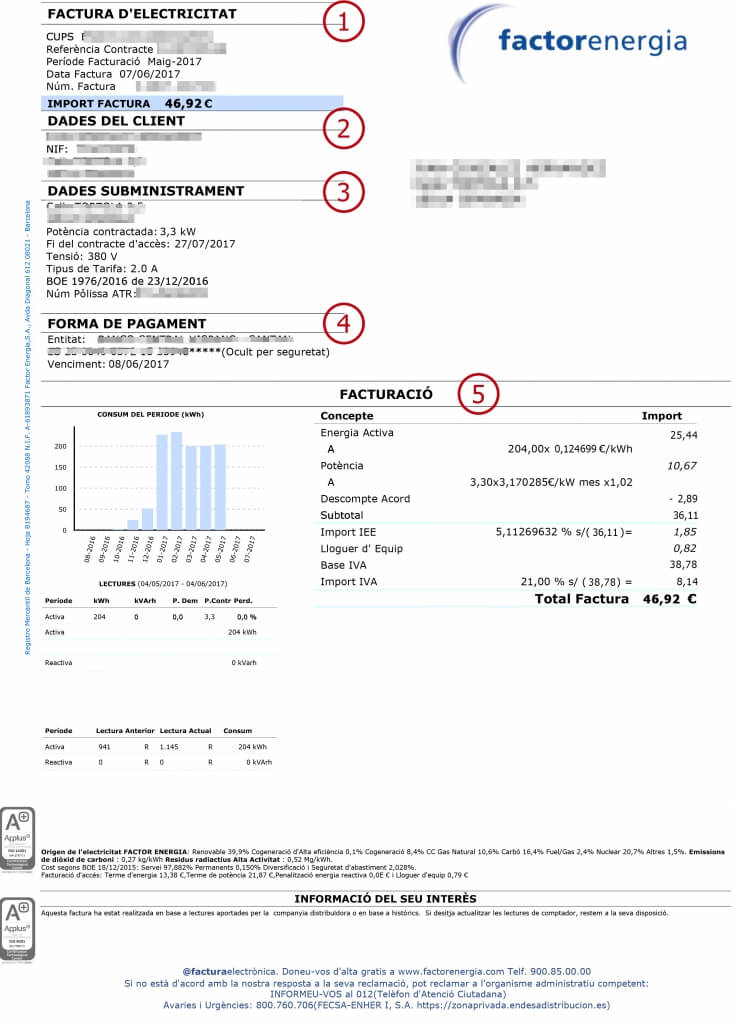 factor energia factura