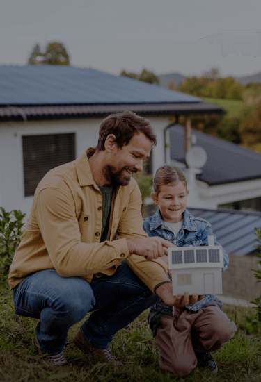 Familia placa solar